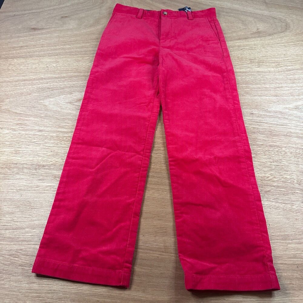 Vineyard Vines Girls 14 Breaker Pant Red Corduroy Crop Pants NWT